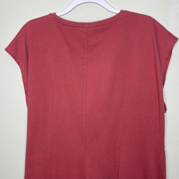 Nine West XXL Mauve Knot Waist Terrycloth Shirt Sleeve Sweatshirt T Shirt Dress - Picture 9 of 10